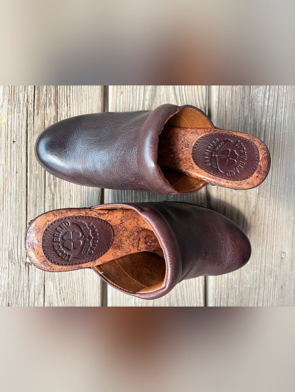 Vintage Lucky Brand Maddox Clog Heeled Mule NWB Sz 8M - Picture 3 of 8